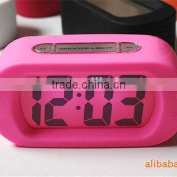 Colorful double bell alarm clock Silicone Table Clock