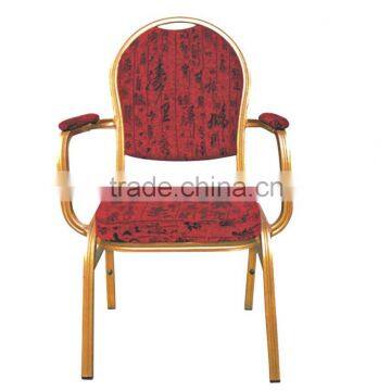 High Quality Aluminum Alloy frame armrest Banquet Armrest Chair