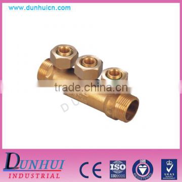 UL approved High quality brass manifolds 3-line male water separator