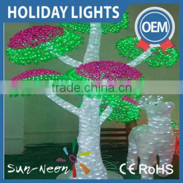 3D artificail led Chrsitmas tree decoration Outdoor