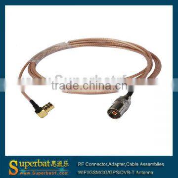 SMB male right angle to TV female straight pigtail Cable RG316 15cm