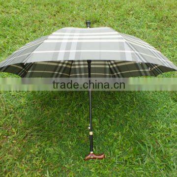 Straight Automatic Open Cheap Walking Stick Umbrella/crutch Umbrella/special Umbrella