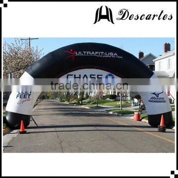 Black inflatable race entrance archway, inflatable sport circle arch for customized