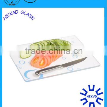 Patterned&Tempered Glass Cutting Board, OEM Glass Cutting Board