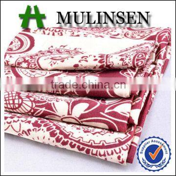 Mulinsen Textile Woven Stretch Polyester floral printed satin fabric