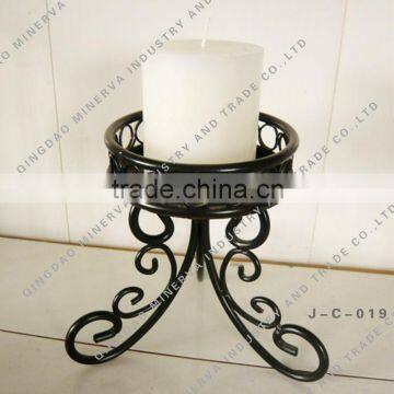 Black color Hurricane metal candle holder