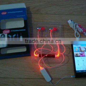 LED Earphone / LED Flash Earphone / led light earphones