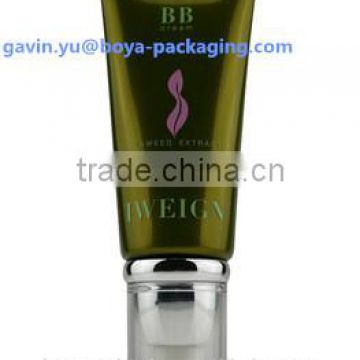 BB cream cosmetic packaging tube container acrylic top cap with pump