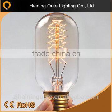 Newest lighting process T45 squirrel cage 220V E27 vintage bulb lamp