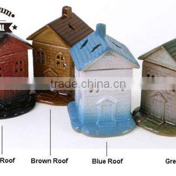 ceramic house shape incense burner