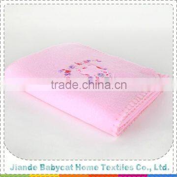 Factory Sale custom design soild baby blanket from China