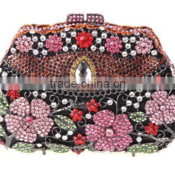 Hand Made Elegant Clear Crystal India Clutch Bag Fashion