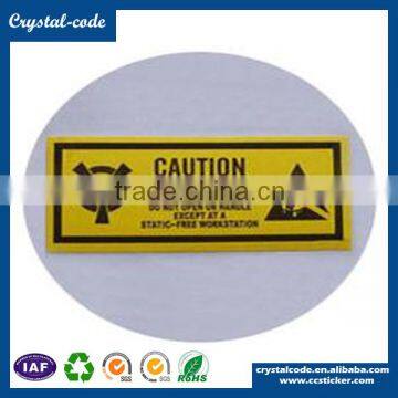 Silk Screen Printing Acrylic Pressure Adhesive Color-coding Anti-vibration Hazard Warning Label photo-6