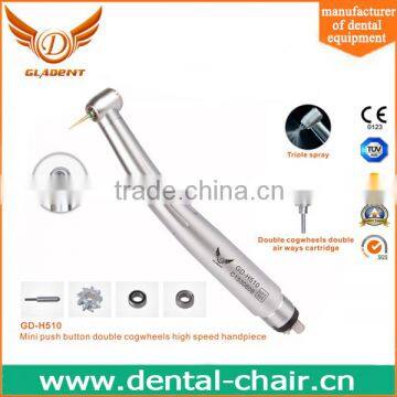 Classical silver color new mini head triple water spray dental handpiece