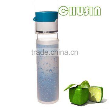 Portable Glass Drink Bottle/high Borosilicate Glass Water Bottle With Silicone Sleeve Wholesale photo-5