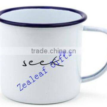 customized logo printing mug camping enamel cup