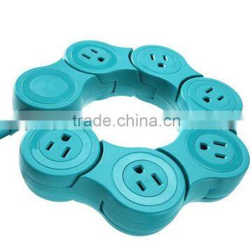 Pivot Power Strip - Teal Flexible Power Strip