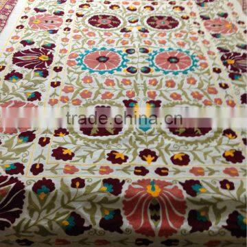 Gorgeous Floral designs Uzbek embroidery Vintage Suzani embroidery Bedspread/Tapestry