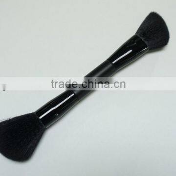 Double head black goat hair makeup brush