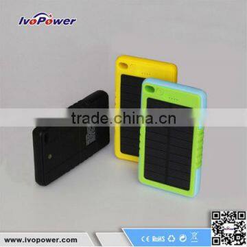 Ivopower 8000mAh USB Solar Power Bank for iPhone 6 Plus, 5s, 5c, 5, 4s, iPod, Samsung Galaxy S6, S6, Edge S5, S4, S3 and More