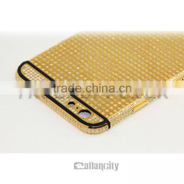 Luxury real gold diamond for iphone 6 plus gold body