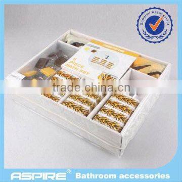 blue 5pcs PS bathroom accessories