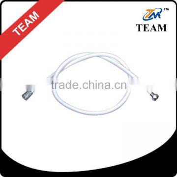 WHITE PVC SHOWER FLEXIBLE SILVER BATHROOM SILVER HOSE