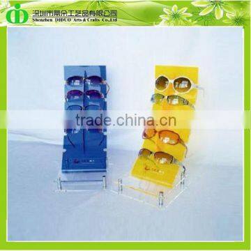 DDU-0006 Countertop Standing Sunglasses Display Rack, Acrylic Sunglasses Display Rack, Plexiglass Sunglasses Rack