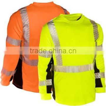 Safety Black Series Class 3 hi vis work shirt Breathable Reflective Tape