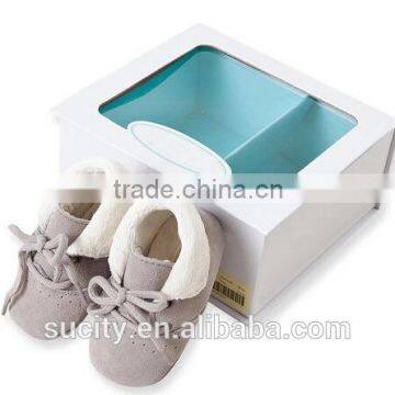 2014 Newest Soft Sole Warm Leather Newborn Baby Shoes With Lace