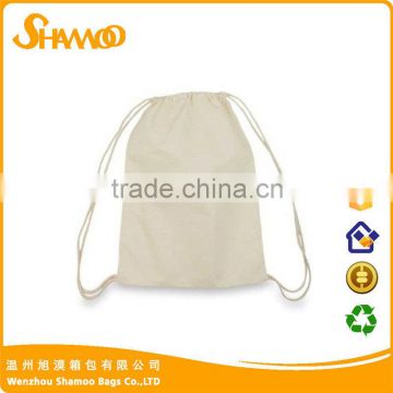 Promotional Wholesale Cheap Custom Printed Sports cotton Drawstring Bags with Logo