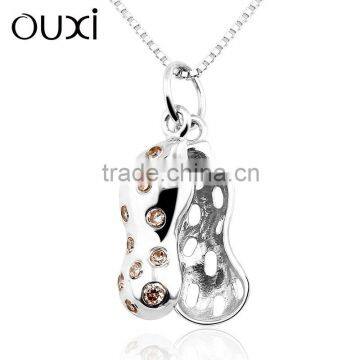 2014 modern peanut shape necklace Made With crystal Y30218 only the pendant