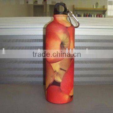 aluminum drink bottle with customed printing & hook