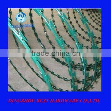 PVC coated concertina blade wire