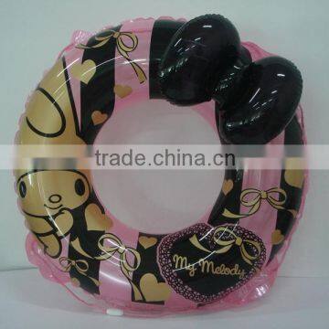 New design high quality PVC inflatable sweet cartoon donut swimming ring