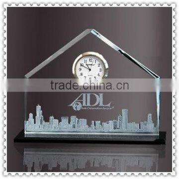 Wholesale Clear Crystal Engraved Desk Clocks For Gifts