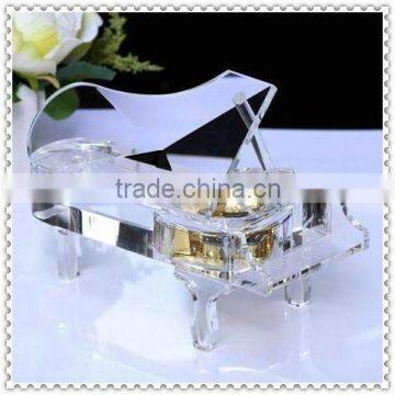 Faceted Clear Cheap Music Box for Table Decoration