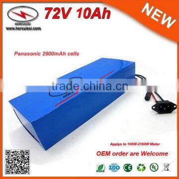 High Quality Electric Bike Battery 72V 10Ah with 30A BMS 2160W Panasonic Electric Bike Battery