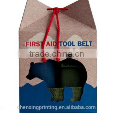 Kraft paper bag products packaging bag box gift bag with twisted rope