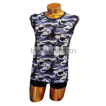 Wholesale Wide Shoulder Camo urban Digital Men's Dry Fit Vest Tank Top