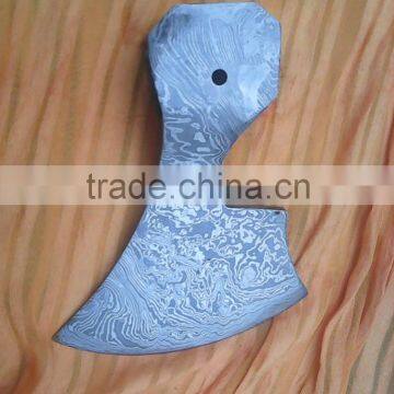 Handmade damascus axe head