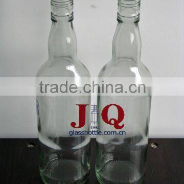 Glass rum bottle 700ml with good quality