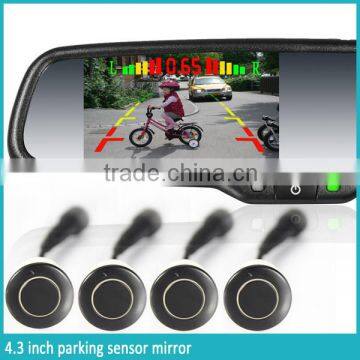 4.3 inch car parking sensor Rearview monitor with radar detectors