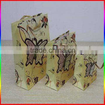Fashionable Colourful Paper Gift Packing Bag With Butterfly Design photo-3