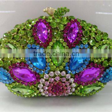 Multi - color Colorful crystal stone and rhinestone evening clutch Cute fish Evening Bags FH05-1