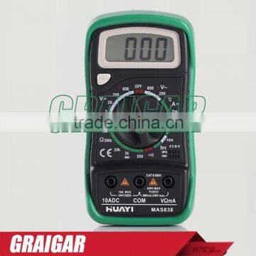 MAS838 Mini Multimeter Digital Multimeter Multifunction Multimeter Detector LCD Display