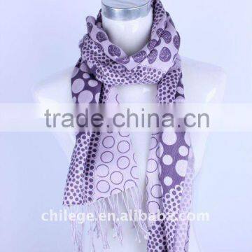 High Quality Fashion Winter Ladies Printed Wool/cashmere/silk Blended Scarf Poncho Stole With Tassel Winter Accessories