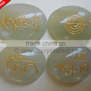 GREEN AVENTURINE REIKI OVAL SET