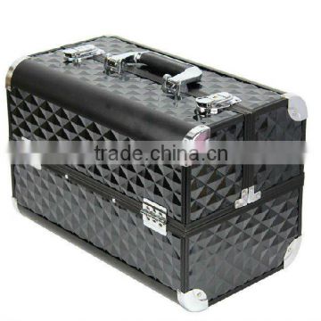 Black professional aluminum cosmetic case