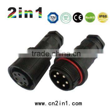 6Pin IP68 9000-6P Soldering Electric Cable Wire Waterproof Connector